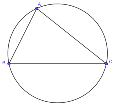 Tâm của lối tròn xoe nước ngoài tiếp tam giác cân nặng nằm ở vị trí đâu?
