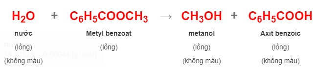 Metyl Benzoat + h20