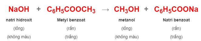 Metyl Benzoat + naoh