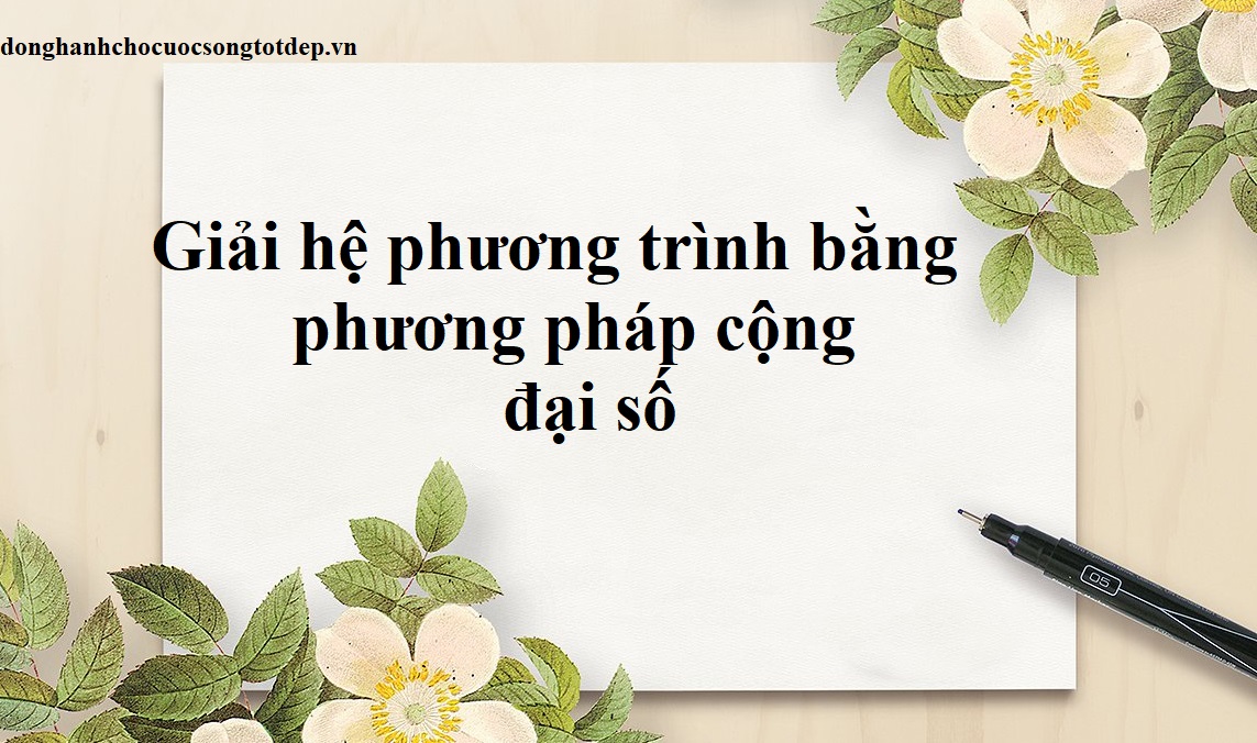 giai he phuong trinh bang phuong phap cong dai so
