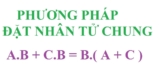 Phân tích đa thức thành nhân tử bằng phương pháp đặt nhân tử chung