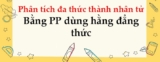 Phân tích đa thức thành nhân tử bằng phương pháp dùng hằng đẳng thức