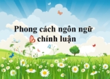 Phong cách ngôn ngữ chính luận là gì ? Ví dụ ? Đặc trưng ? Dấu hiệu nhận biết ?