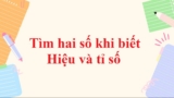Tìm hai số khi biết hiệu và tỉ số của hai số đó – Lý thuyết và bài tập Toán lớp 4, lớp 5